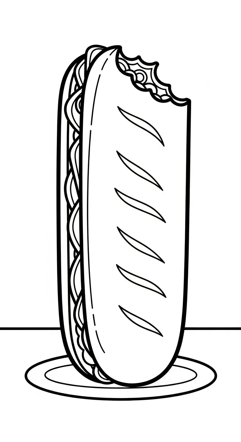 tải tranh tô màu Tranh Tô Màu Bánh Mì cho bé 7 tuổi