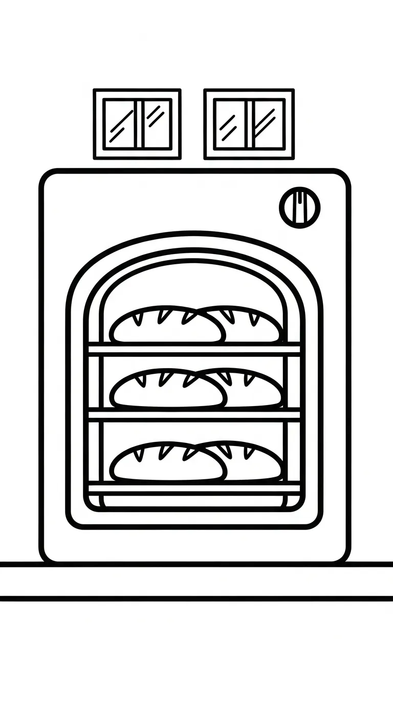 tải hình tô màu Tranh Tô Màu Bánh Mì cho bé 6 tuổi