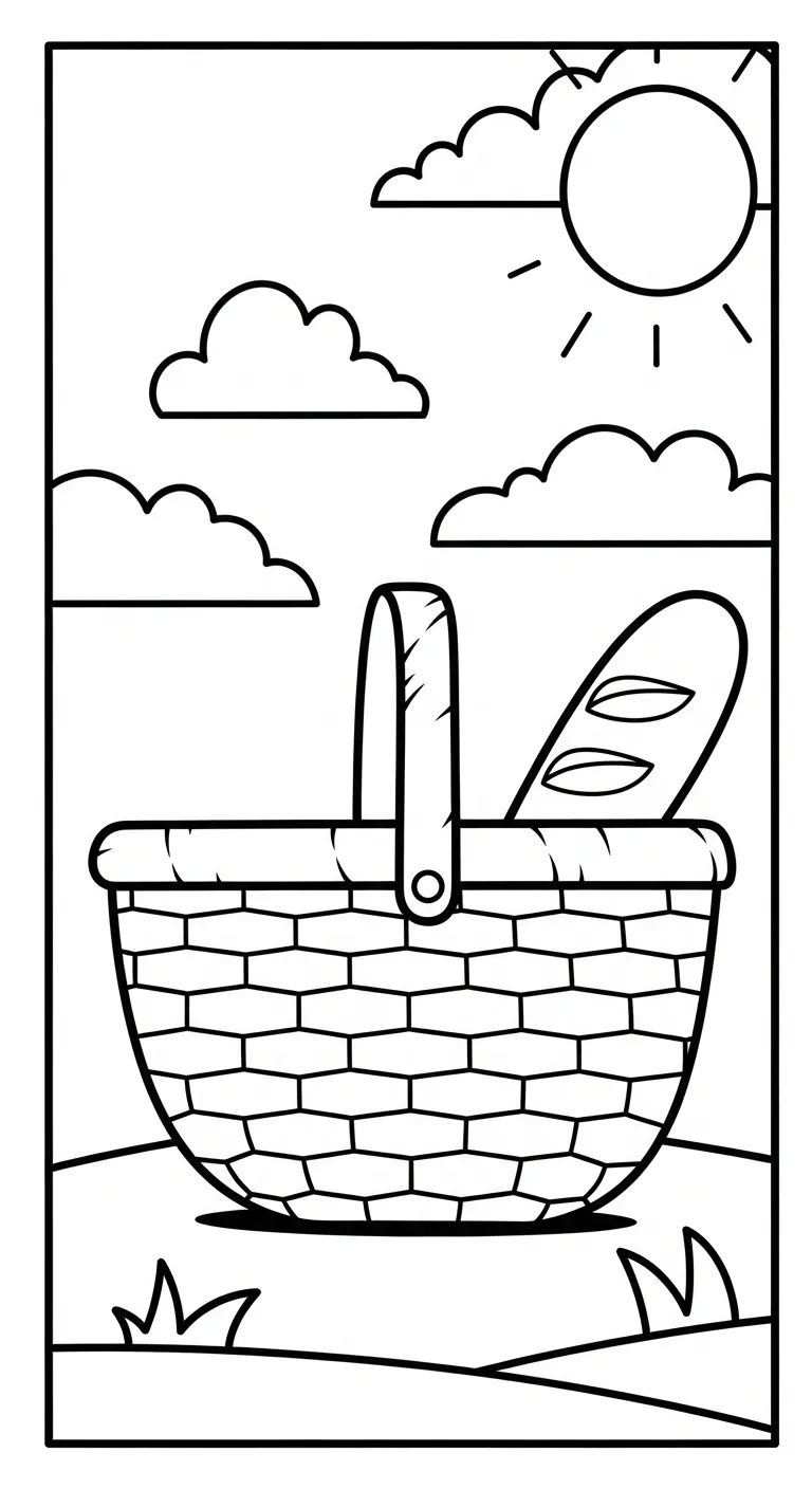 tải tranh tô màu Tranh Tô Màu Bánh Mì miễn phí