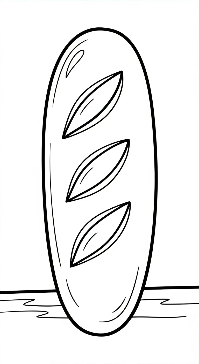 in hình tô màu Tranh Tô Màu Bánh Mì cho bé 7 tuổi