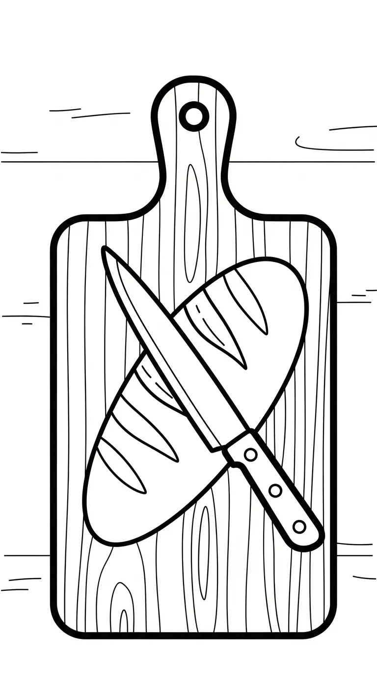 hình tô màu Tranh Tô Màu Bánh Mì cho bé 3 tuổi 1