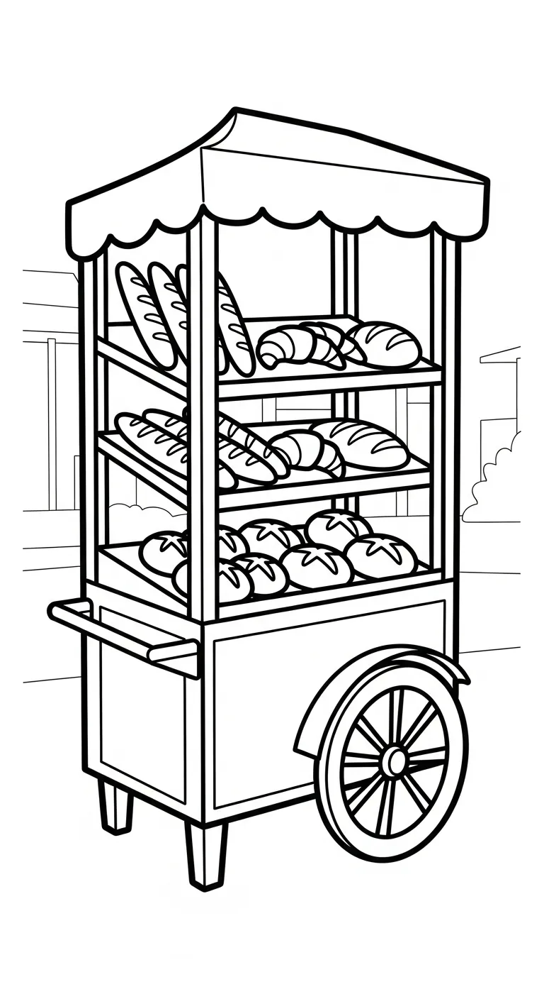 tải tranh tô màu Tranh Tô Màu Bánh Mì chất lượng cao