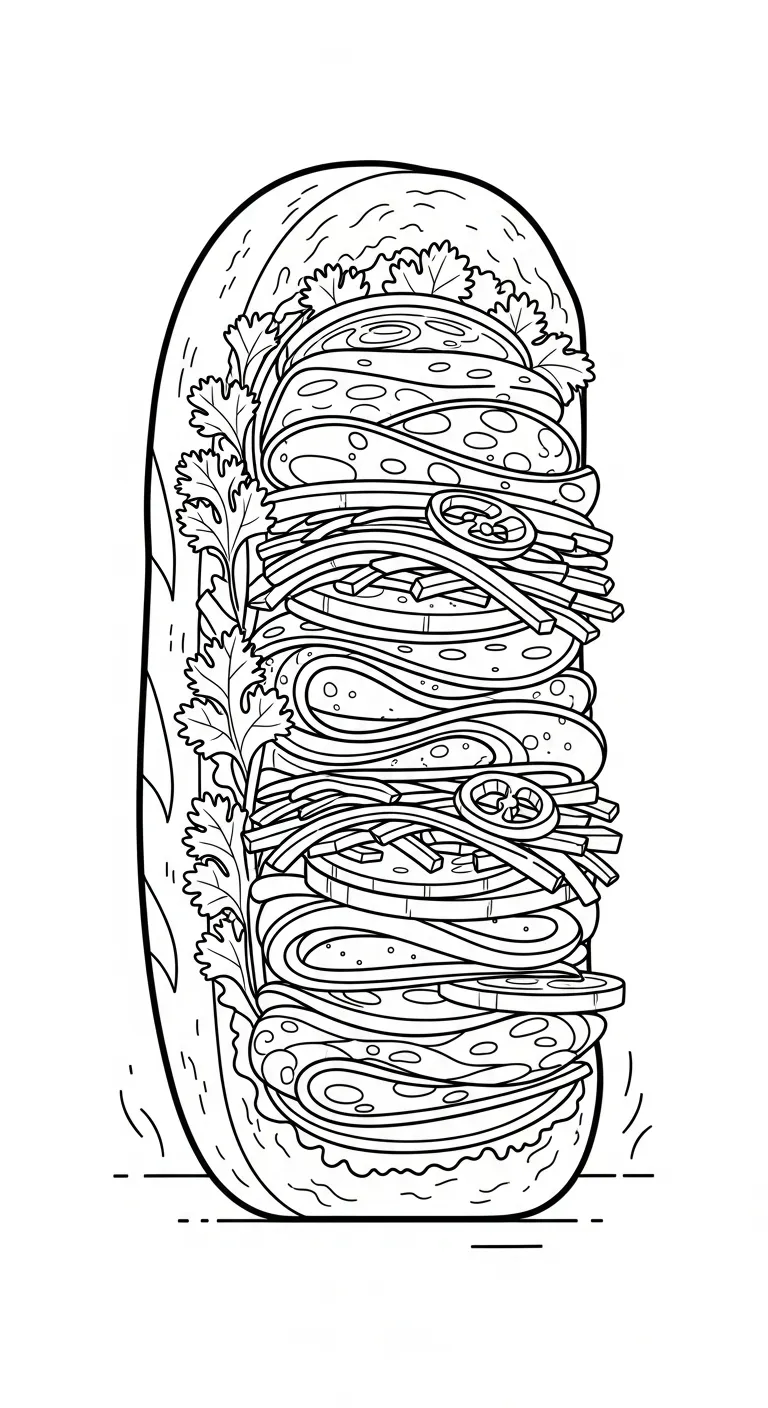 tải hình tô màu Tranh Tô Màu Bánh Mì cho bé 3 tuổi