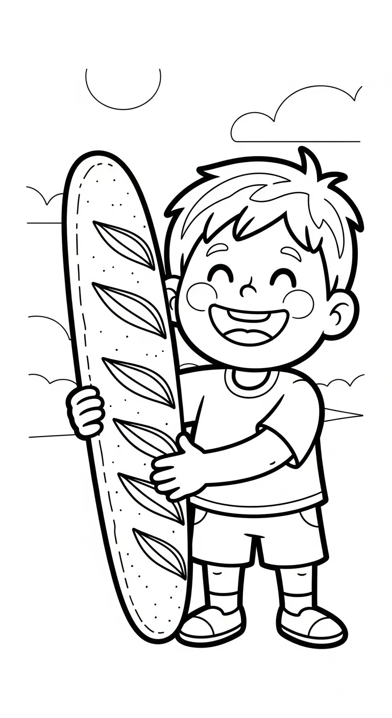 tranh tô màu Tranh Tô Màu Bánh Mì tập tô