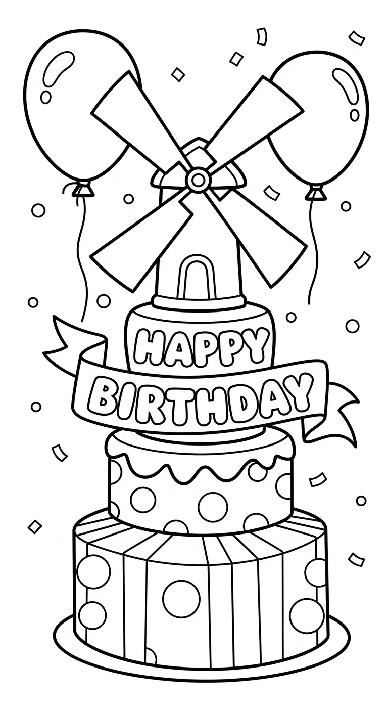tải tranh tô màu Tranh Tô Màu Bánh Sinh Nhật cho bé 7 tuổi