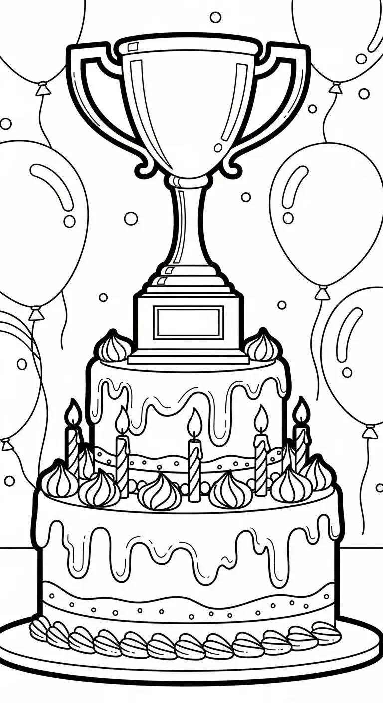 tải hình tô màu Tranh Tô Màu Bánh Sinh Nhật cho bé 6 tuổi