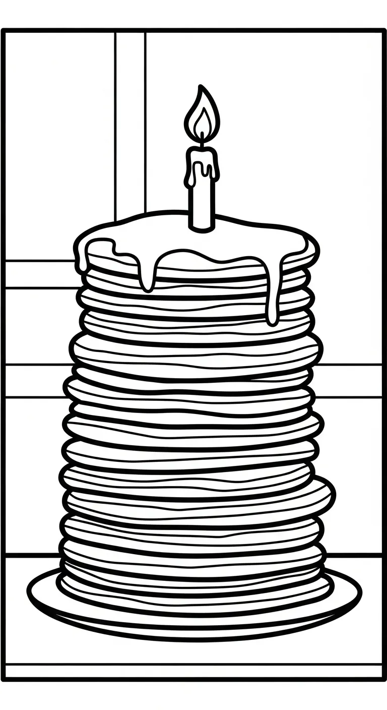 in hình tô màu Tranh Tô Màu Bánh Sinh Nhật miễn phí