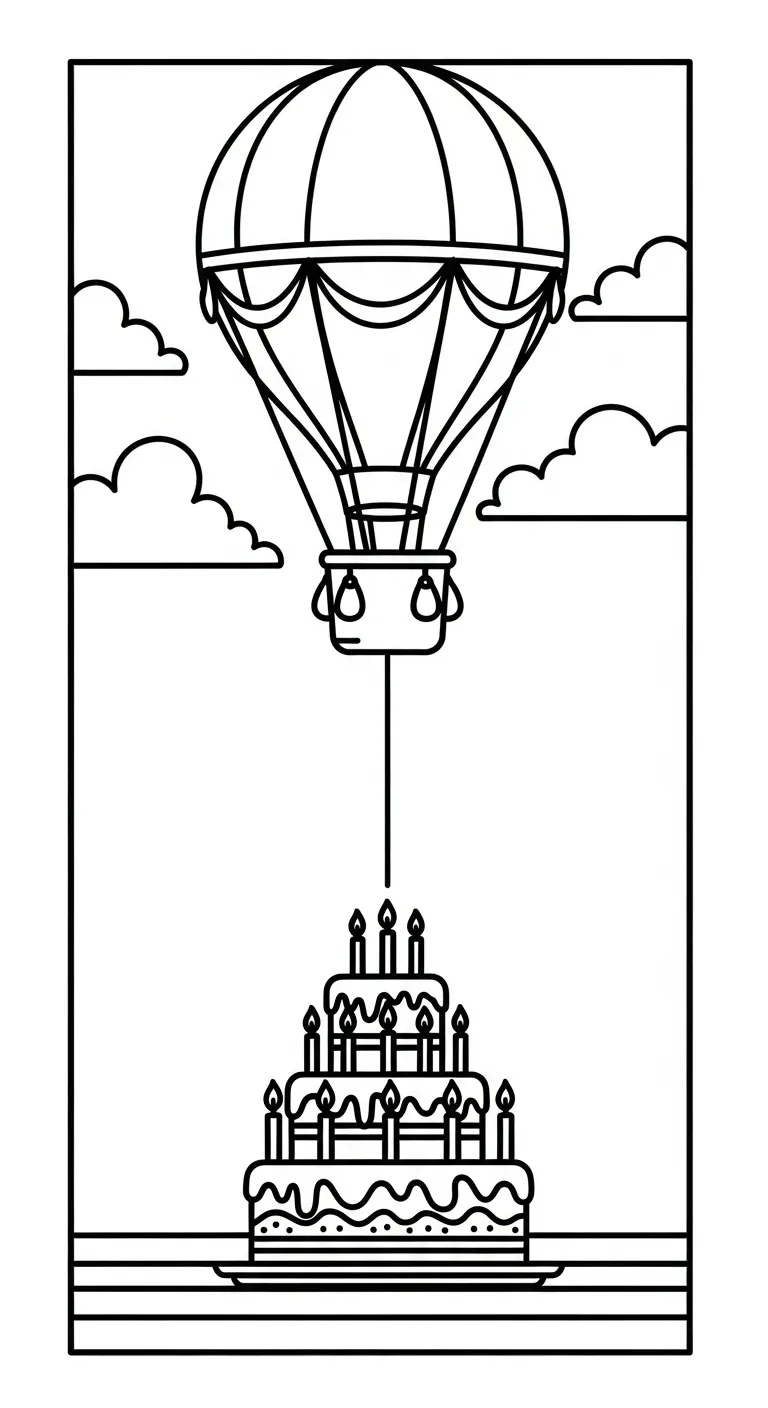 tranh tô màu Tranh Tô Màu Bánh Sinh Nhật cho bé 3 tuổi