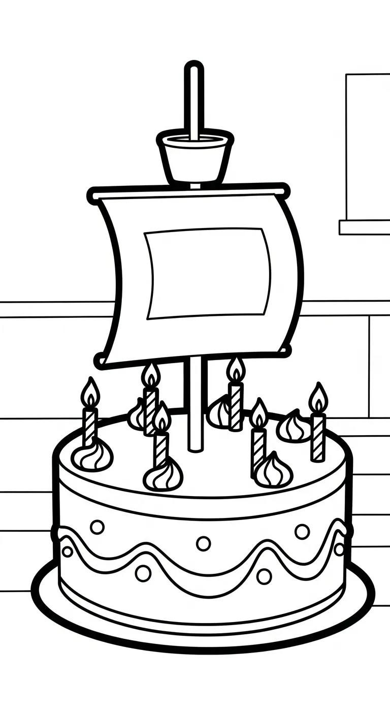 tải tranh tô màu Tranh Tô Màu Bánh Sinh Nhật cho bé 3 tuổi