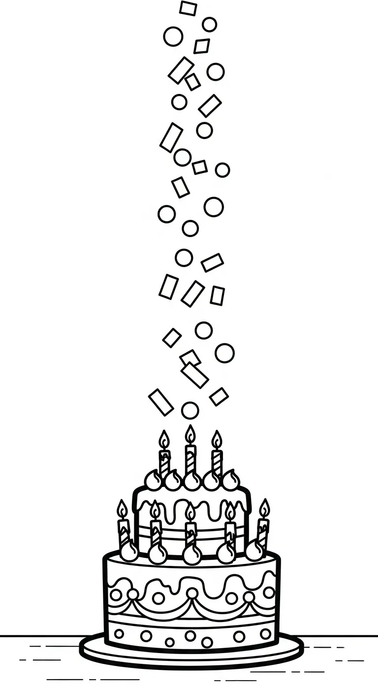 hình tô màu Tranh Tô Màu Bánh Sinh Nhật cho bé 4 tuổi miễn phí