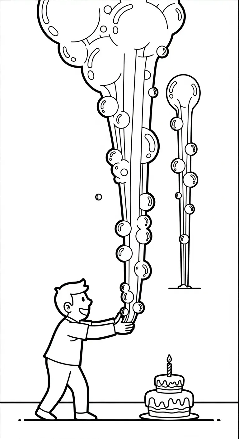 file hình tô màu Tranh Tô Màu Bánh Sinh Nhật cho bé in 1