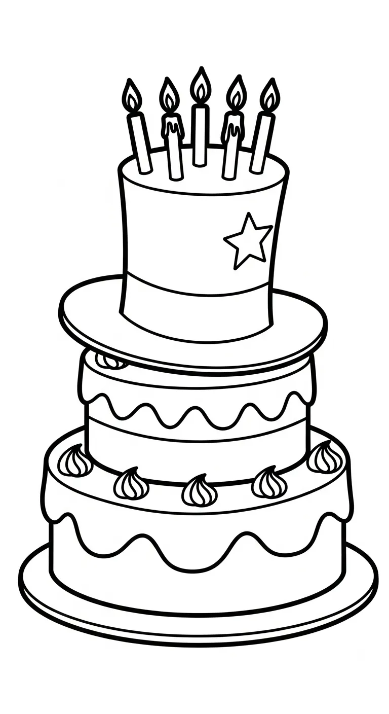 hình tô màu Tranh Tô Màu Bánh Sinh Nhật cho trẻ em