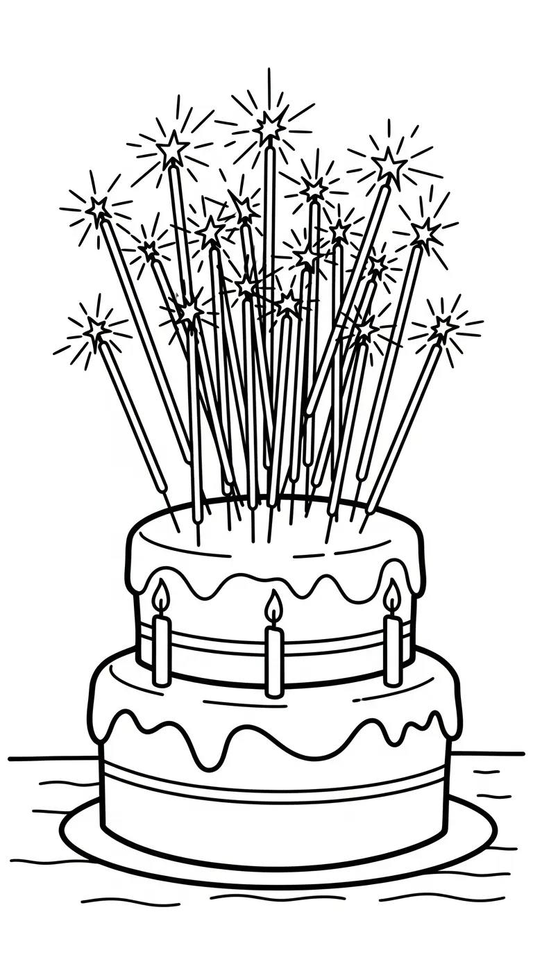 tải tranh tô màu Tranh Tô Màu Bánh Sinh Nhật cho bé 4 tuổi