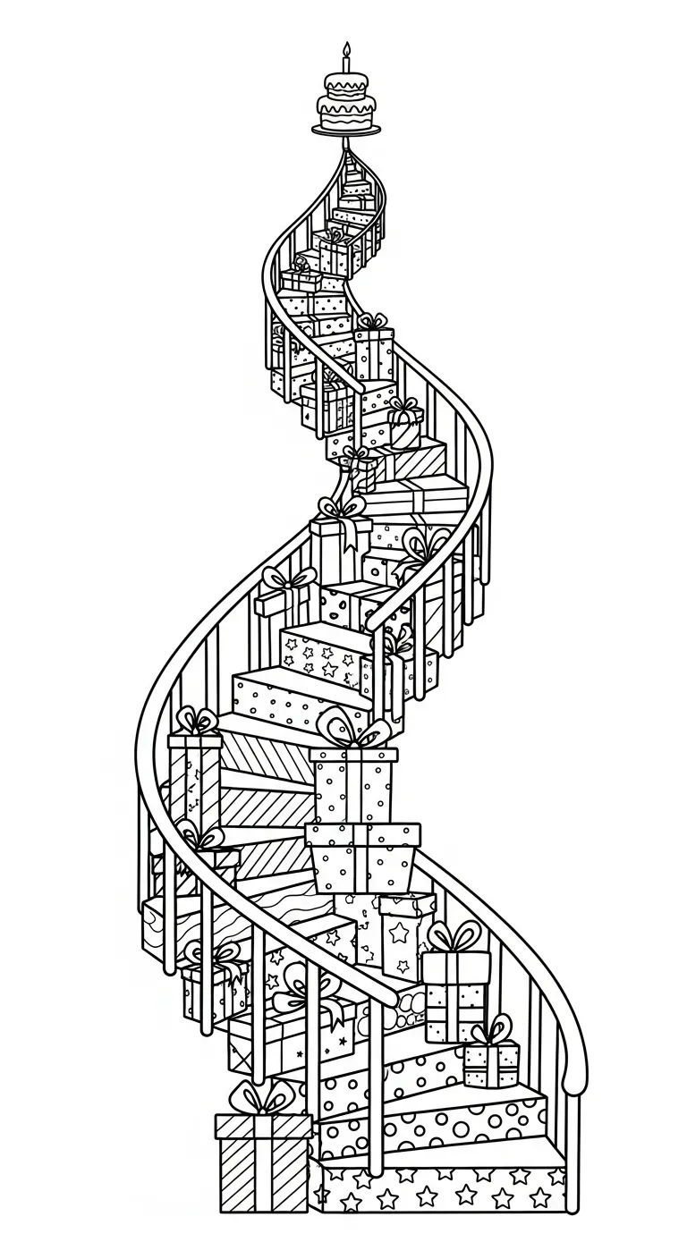 tải tranh tô màu Tranh Tô Màu Bánh Sinh Nhật cho bé 7 tuổi 1