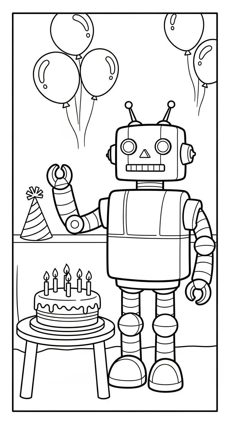 tải hình tô màu Tranh Tô Màu Bánh Sinh Nhật cho bé 4 tuổi