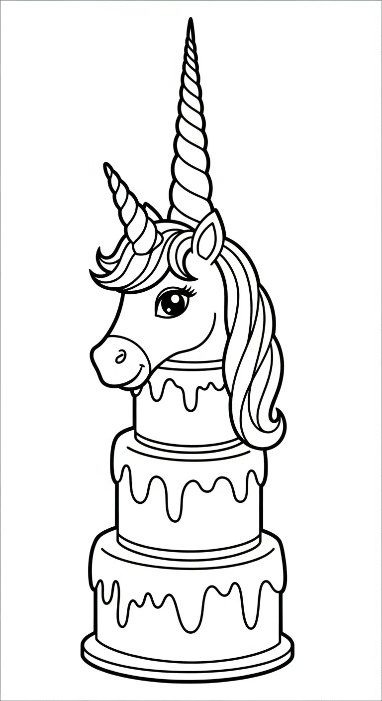 file hình tô màu Tranh Tô Màu Bánh Sinh Nhật cho bé in