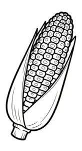 tải hình tô màu Bắp Ngô cho bé 4 tuổi