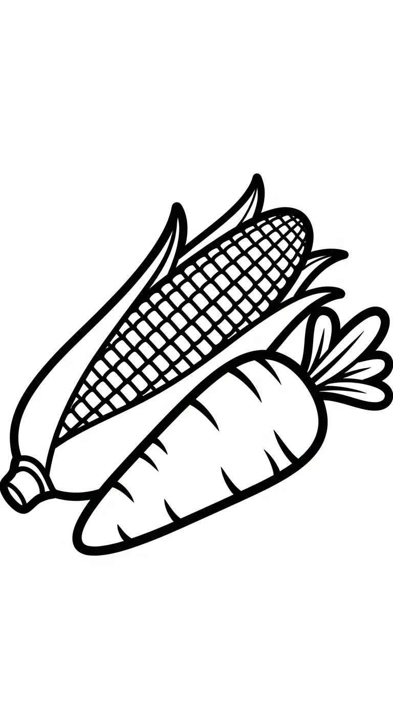 mẫu in tranh tô màu Bắp Ngô cho bé
