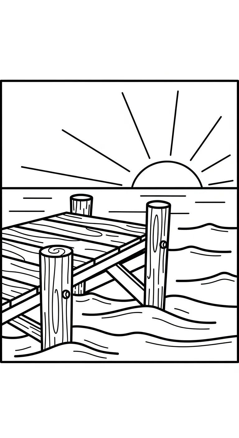 tranh tô màu Biển cho bé 6 tuổi miễn phí