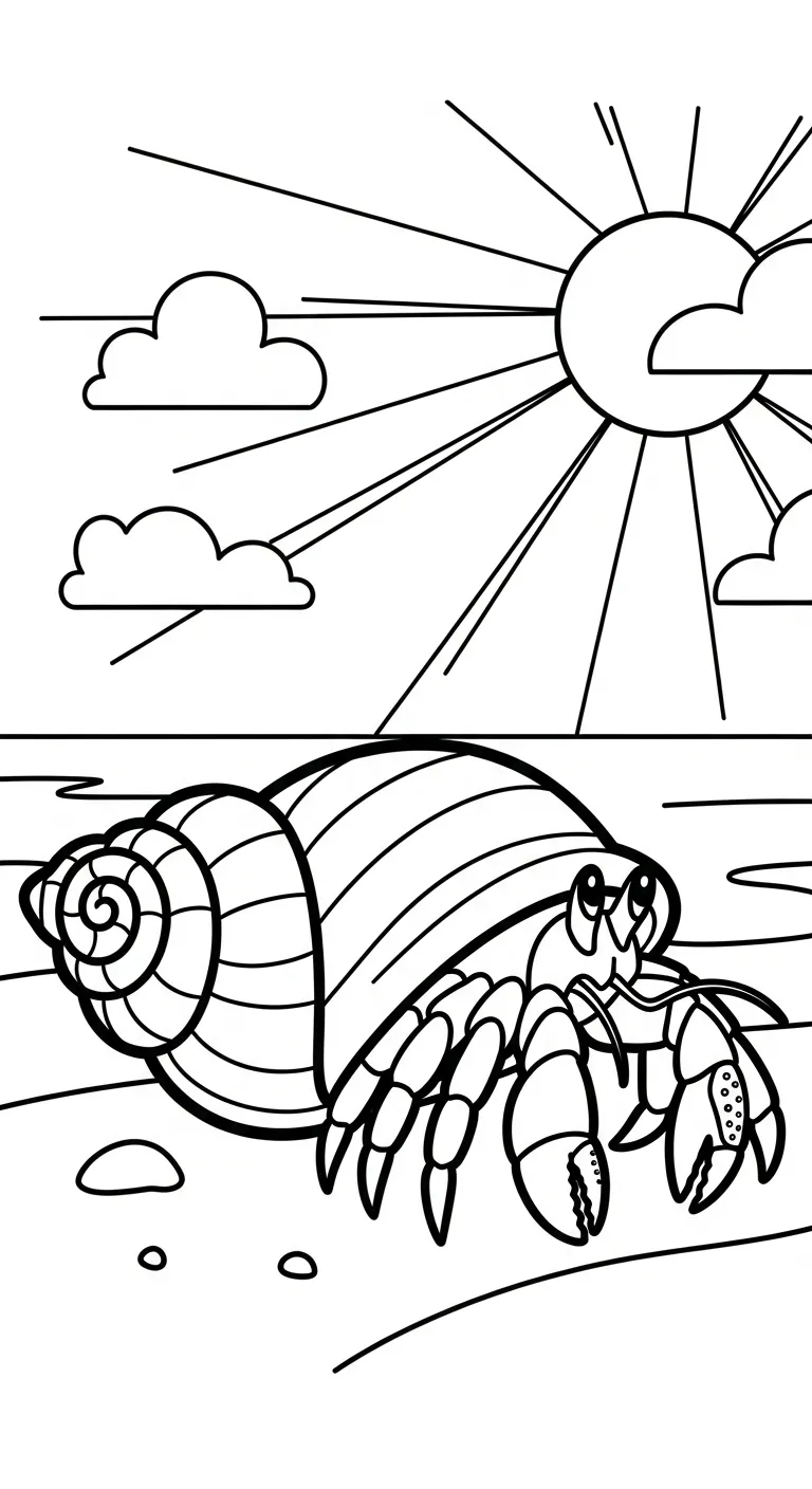 download tranh tô màu Biển cho bé