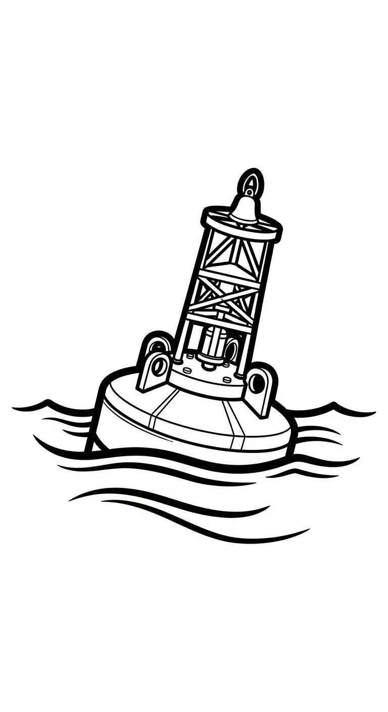 file tranh tô màu Biển cho bé 4-5 tuổi