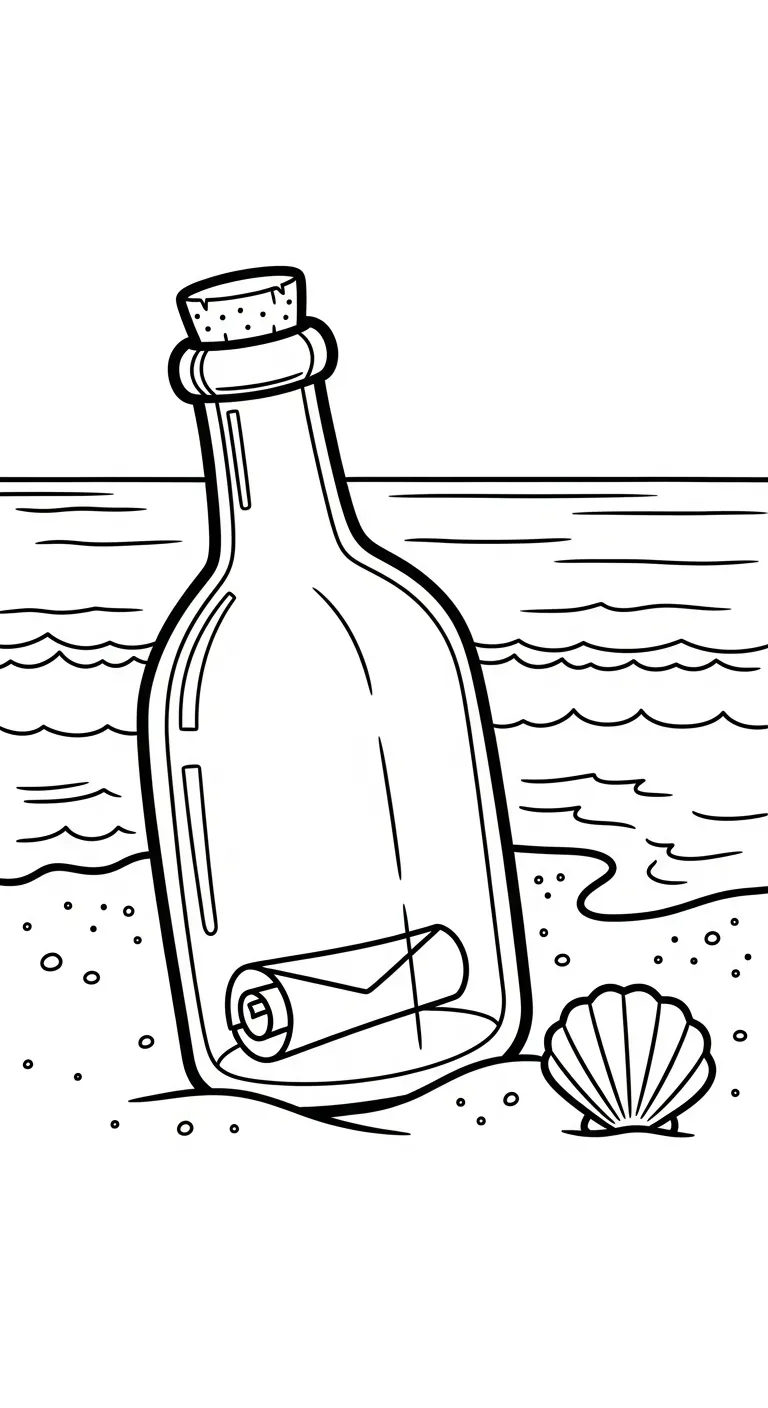 hình tô màu Biển cho bé