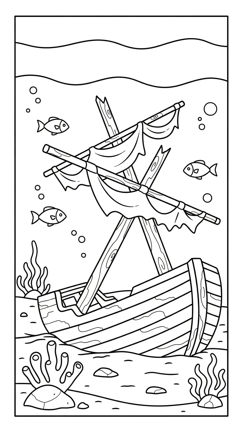 tranh tô màu Biển cho bé 3 tuổi