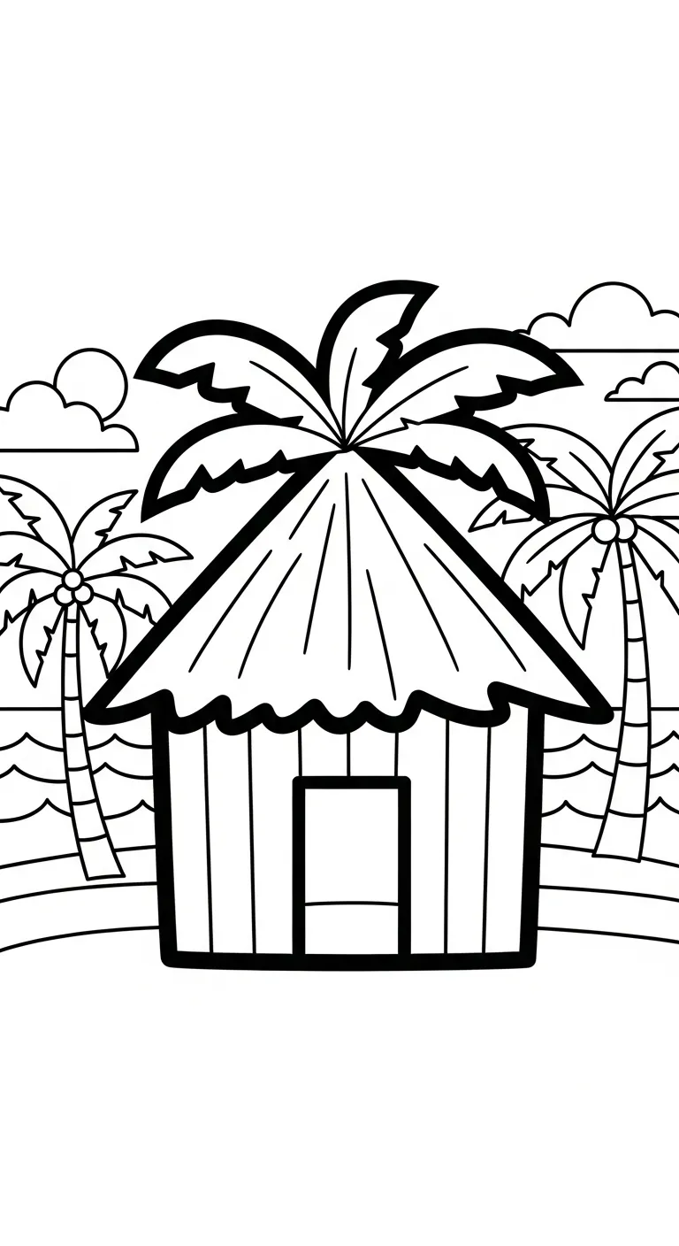 hình tô màu Biển cho bé 8 tuổi