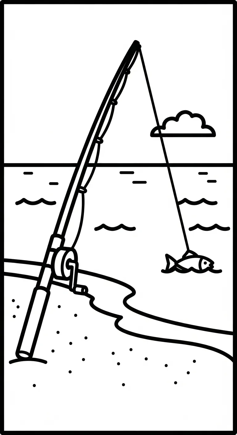 in hình tô màu Biển cho bé 5 tuổi