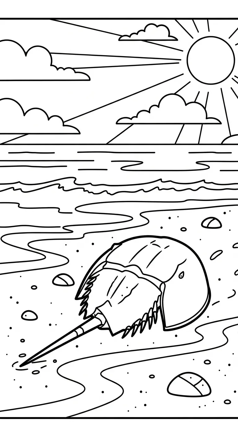 tranh tô màu Biển miễn phí