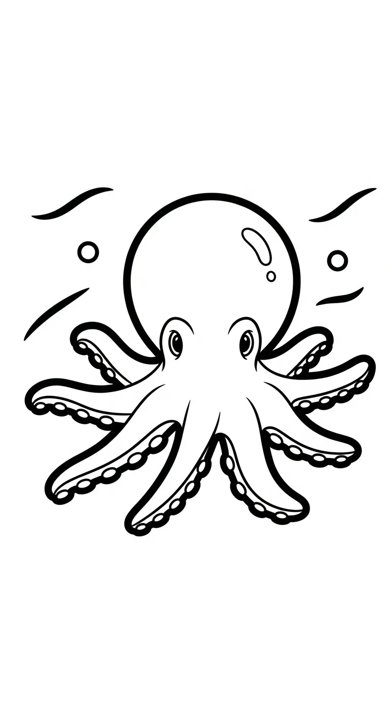 hình tô màu Biển cho bé đơn giản