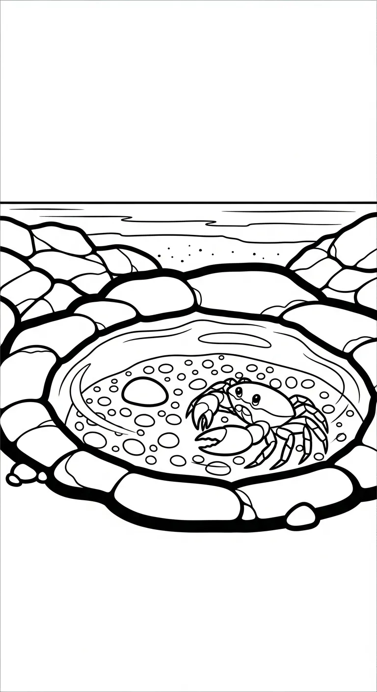 hình tô màu Biển cho bé 5 tuổi