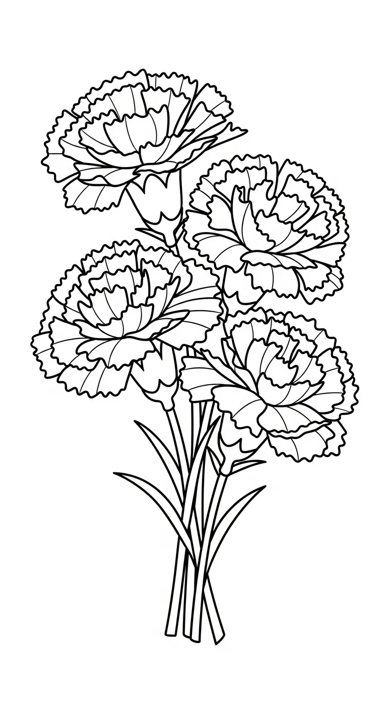 in tranh tô màu Bó Hoa miễn phí