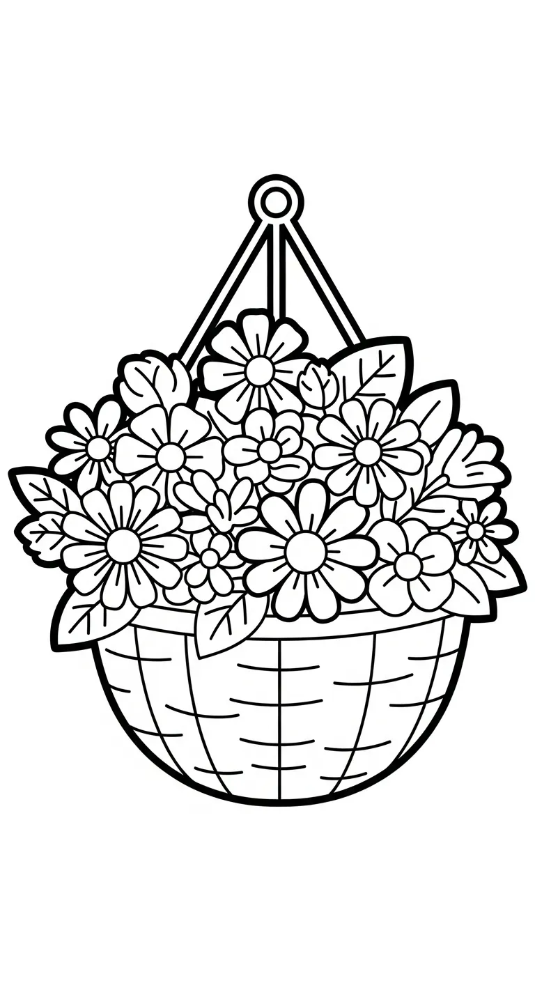 tranh tô màu Bó Hoa cho bé