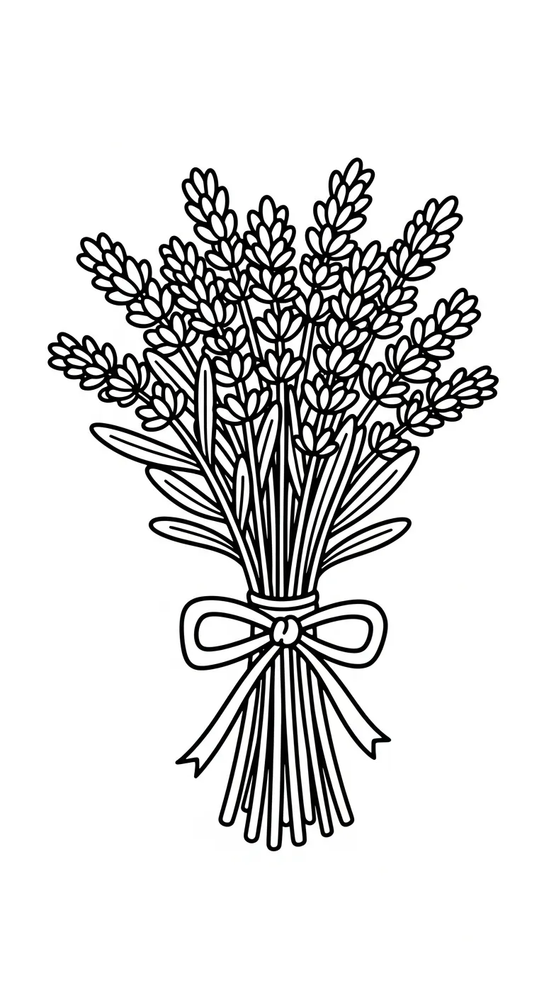 tải tranh tô màu Bó Hoa cho bé 1