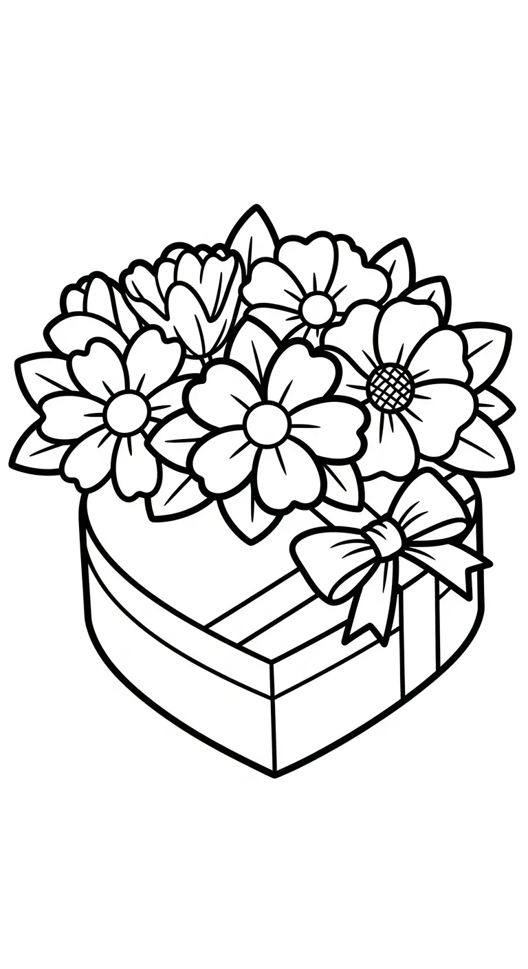 tải hình tô màu Bó Hoa pdf