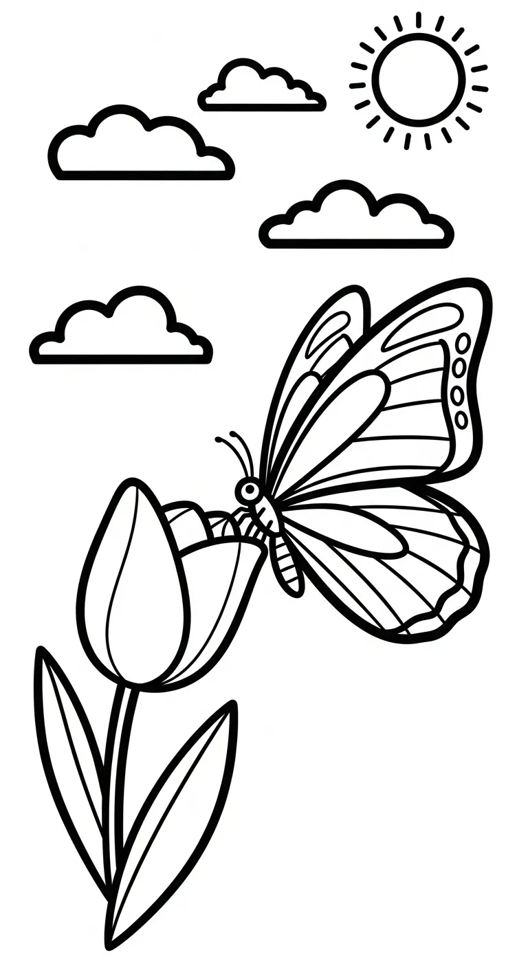 hình tô màu Tranh Tô Màu Bướm cho bé 8 tuổi miễn phí