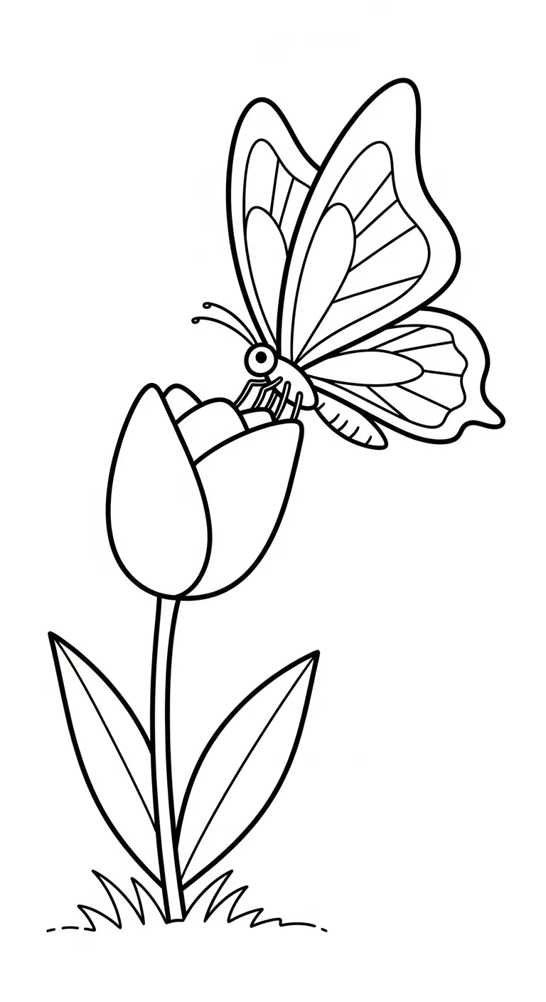 in tranh tô màu Tranh Tô Màu Bướm khổ A4