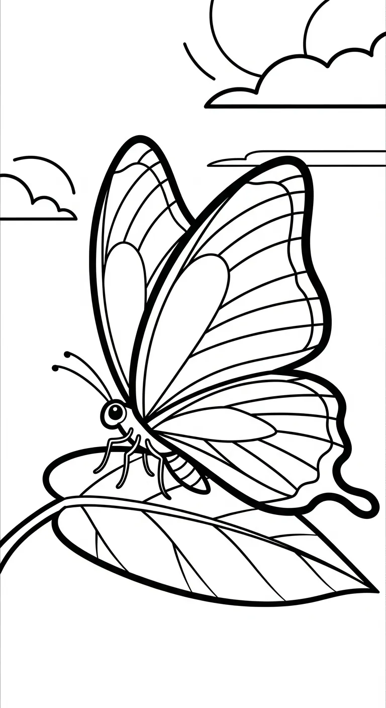 in hình tô màu Tranh Tô Màu Bướm cho bé 8 tuổi 1