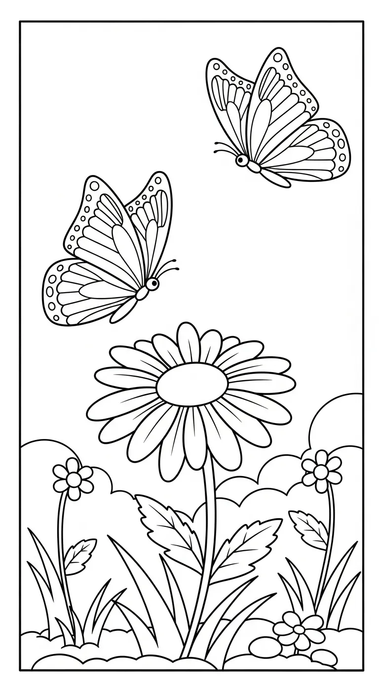 in tranh tô màu Tranh Tô Màu Bướm cho bé 3 tuổi