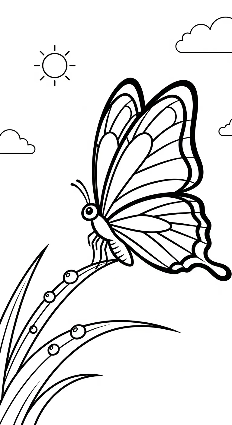 tranh tô màu Tranh Tô Màu Bướm miễn phí