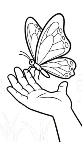 tranh tô màu Tranh Tô Màu Bướm cho bé 5 tuổi