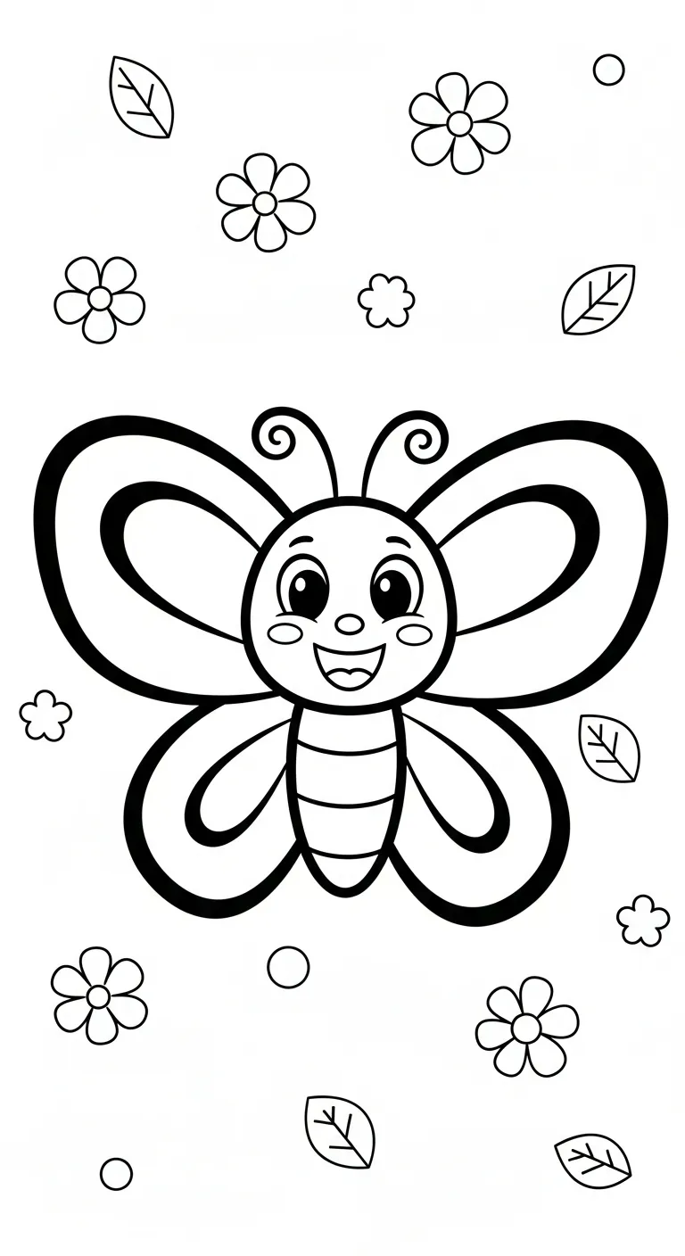 tranh tô màu Tranh Tô Màu Bướm cho bé 5 tuổi miễn phí