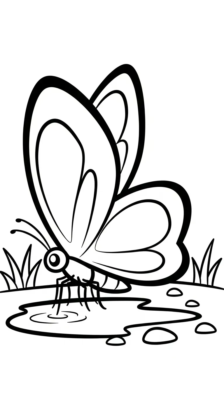 file pdf hình tô màu Tranh Tô Màu Bướm cho bé 1