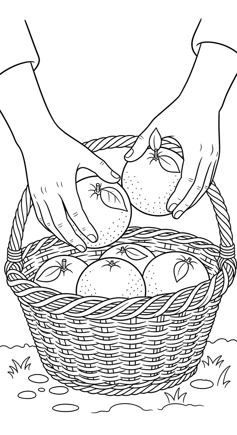 tải tranh tô màu Tranh Tô Màu Cam cho bé