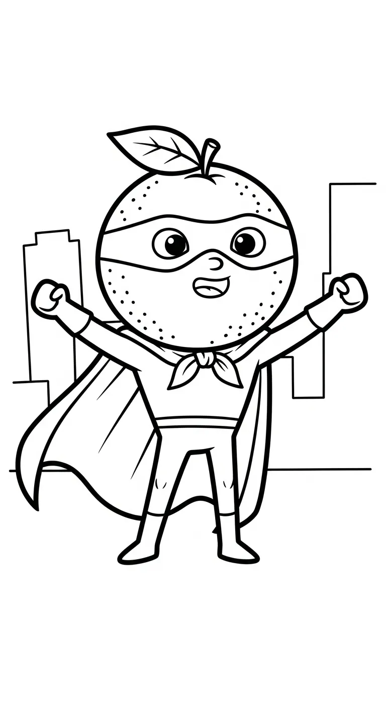 hình tô màu Tranh Tô Màu Cam cho bé đơn giản