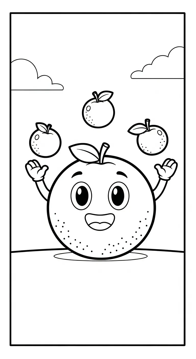 tranh tô màu Tranh Tô Màu Cam cho bé 5 tuổi miễn phí