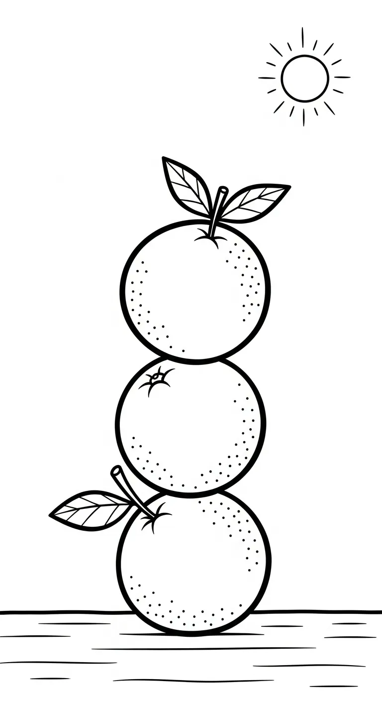 tranh tô màu Tranh Tô Màu Cam cho bé 3 tuổi miễn phí