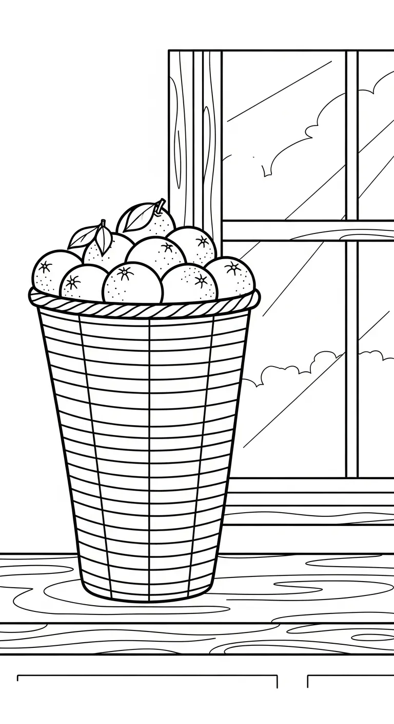 hình tô màu Tranh Tô Màu Cam cho bé 5 tuổi miễn phí 1