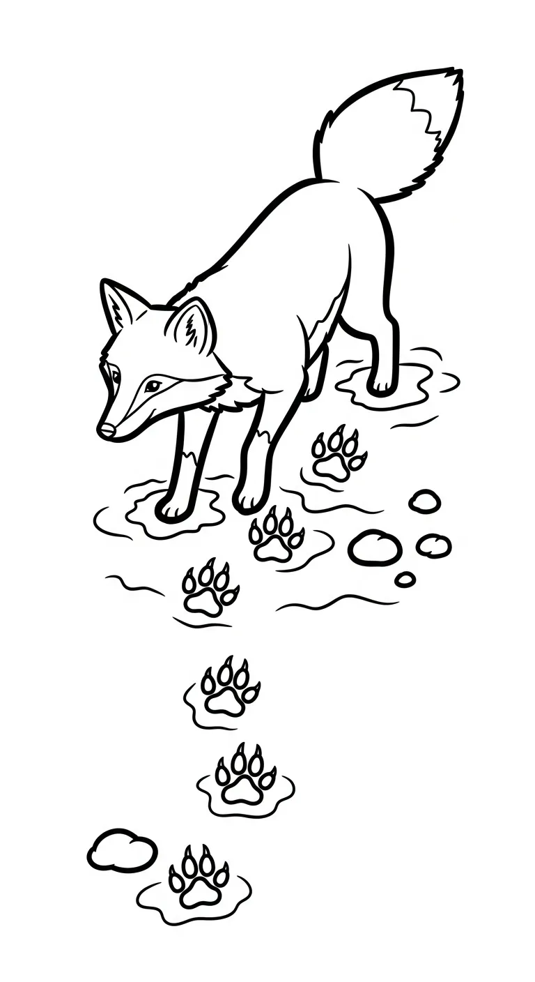 tranh tô màu Cáo tập tô